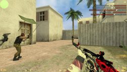 Идет игра в Контр Страйк 1.6