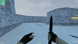 Нож в черных цветах